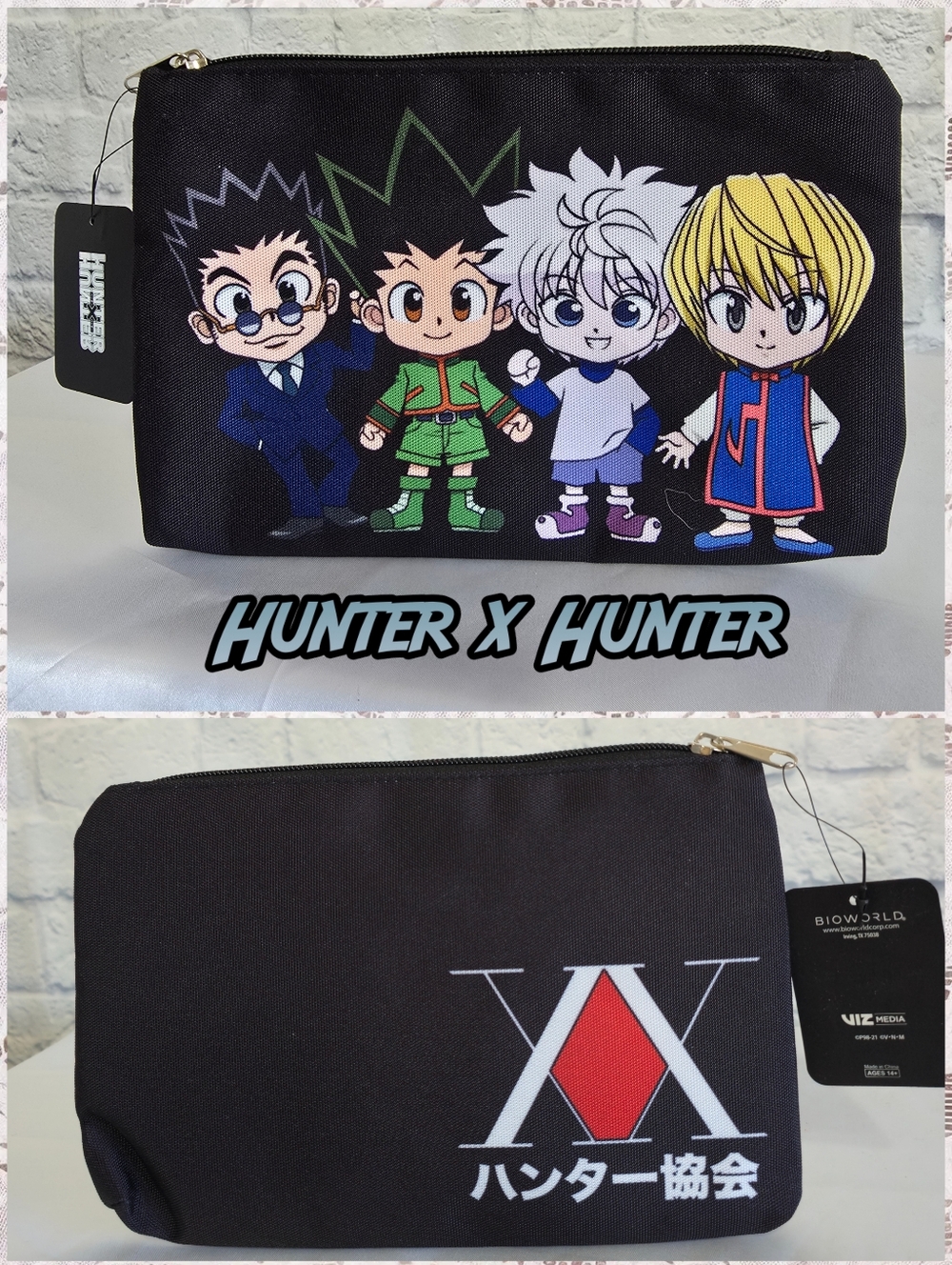 Hunter x Hunter Black Anime Character  Travel Pouch Toiletry Bag NEW